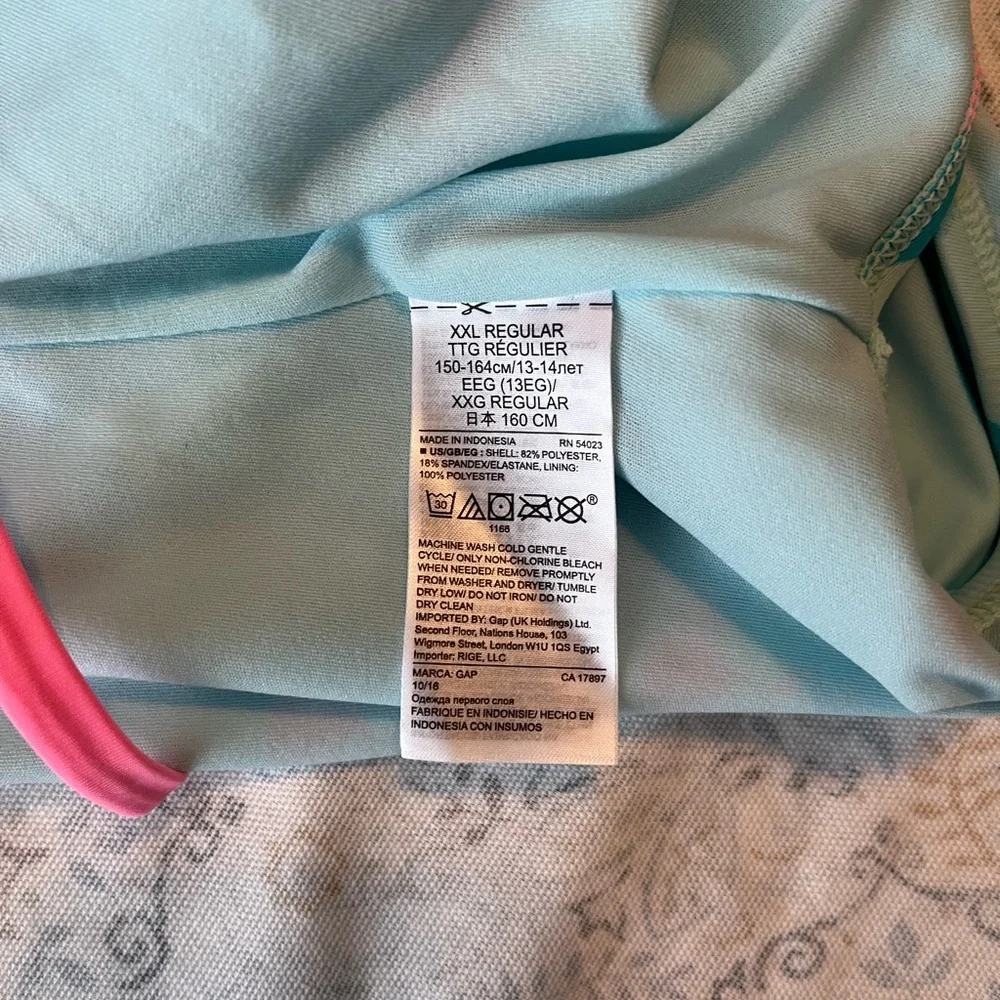 GAP Blue and Pink Bodysuit Playful‎ One Piece